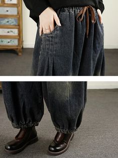 Elevate your wardrobe with our Women Autumn Vintage Denim Loose Harem Pants. Crafted with premium denim, these pants offer both comfort and style. The loose harem fit creates a laid-back look, perfect for any occasion. Embrace the vintage aesthetic and elevate your fashion game. Features Item Code: 7680318046270 Material: 100%Cotton Pattern: Solid Gender: Women Waist: Elastic Pants Style: Harem Pants Style: Vintage Style Relaxed Fit Washed Bottoms For Fall, Denim Blue Wide Leg Pants For Winter, Casual Ankle-length Denim Bottoms, Wide Leg Medium Wash Bottoms For Winter, Winter Wide Leg Medium Wash Bottoms, Denim Blue Relaxed Fit Bottoms For Fall, Baggy Tapered Leg Washed Bottoms, Medium Wash Wide Leg Bottoms For Winter, Fall Denim Blue Relaxed Fit Bottoms