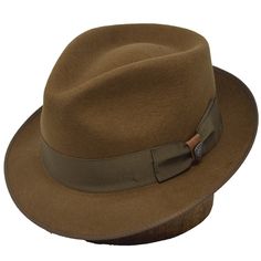 Dobbs Hashtag Wool Felt Fedora Classic Fur Felt Panama Hat For Fall, Classic Brown Formal Hat Band, Fitted Brown Hat For Kentucky Derby, Classic Brown Flat Brim Felt Hat, Brown Formal Hat With Short Brim, Formal Brown Wool Hat, Formal Brown Brimmed Hat, Classic Brown Hat With Flat Crown, Brown Brimmed Felt Hat For Formal Occasions