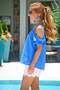 Nina Cold Shoulder, Blue :: OFF SHOULDER :: Tops :: The Blue Door Boutique Summer Cold Shoulder Blouse For Day Out, Chic Sleeveless Off-shoulder Top, Summer Party Blouse With Cold Shoulder, Summer Party Cold Shoulder Blouse, Spring Cold Shoulder Tops For Day Out, Elegant Cold Shoulder Blouse For Spring, Chic Cold Shoulder Blouse For Spring, Chic Cold Shoulder Spring Blouse, Spring Off-shoulder Top For Day Out