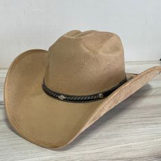 Western Cowboy Suede Hat - Women Country Southern Style Brown Hat Bands For Rodeo, Southern Style Brown Hat Band For Rodeo, Rustic Hats For Rodeo, Rustic Rodeo Hat, Adjustable Fedora For Country Events, Adjustable Short Brim Hat Bands For Ranch, Country Style Adjustable Hat Band For Brimmed Hats, Adjustable Country Hats For Western-themed Events, Southwestern Fitted Hats For Rodeo