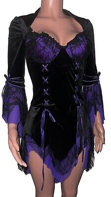 Original Trashy Lingerie Velvet Witch Vampire Lace Dress Costume M L  | eBay Vampire Outfits, Witch Vampire, Vampire Clothes, Theatre Costumes, Dress Costume, Purple Lace, Gothic Style, Costume Dress, Costumes For Women