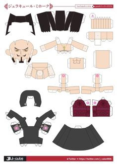 the paper doll is made to look like an anime character