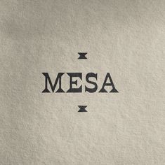 the word mesa written in black ink on a white paper with an arrow pointing to it