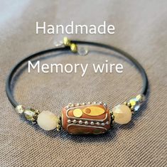 Handmade Memory Wire Soft Leather Wrapped Glass Beaded Bracelet. Very Comfortable And Light Weight. One Size Fits Most. Get 3 For Discount And Stack Them. Boho Western Natural Minimalist India Beachy Leather Beaded Casual Jewelry Bracelet Necklace Ring Casual Jewelry Bracelets, Memory Wire Rings, Memory Wire Jewelry, Memory Wire Wrap Bracelets, Beaded Memory Wire Bracelets, Boho Chic Bracelets, Wrapping Jewelry, Glass Beaded Bracelet, Beaded Memory Wire