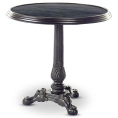 Iron Tea Table, Black Marble-Furniture - Accent Tables-High Fashion Home Breakfast Table Ideas, Classic Parisian Style, Metal Table Base, Breakfast Table, Table Black, High Fashion Home, Nyc Apartment, Home Work, Metal Table