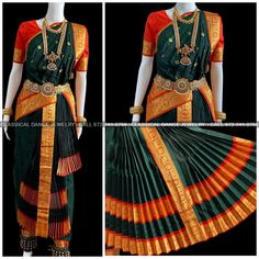 Design by Classical Dance Jewelry® ❥ Traditional Kuchipudi Dance costume for dancers, teachers, Gurus ❥ Material - art silk ❥ Style : Traditional pant costume Dress Measurements in inches ( all the measurements approximately 1 margin buffer) ❥ PANT MEASUREMENTS: ☛ Pant Length: 38-40 inch ☛ Pant Waist: 35-37 inch ☛ Pant Hip: 38-39 ❥ BLOUSE MEASUREMENTS: ☛ Blouse length: 14 inch ☛ Blouse Shoulder length: 15 -16 inch ☛ Blouse around Bust: 34-36 (extra margin) inch ☛ Blouse Lower Chest: 32-34 inch ☛ Green Saree With Cutdana In Temple Jewelry Style, Green Ceremonial Sets For Festivals, Ceremonial Green Saree With Pallu, Ceremonial Green Paithani Silk Saree, Ceremonial Bollywood Green Saree, Green Ceremonial Saree For Diwali, Green Bollywood Ceremonial Saree, Green Bollywood Style Saree For Ceremonial Occasions, Green Bollywood Saree For Ceremonial Occasions