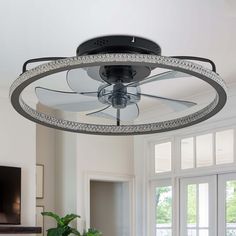 Elevate your living space with the sleek and modern low-profile smart flush mount ceiling fan. This stunning fan features a matte black color scheme that effortlessly complements any home decor style. With its powerful wind performance and enhanced lighting capabilities, it adds a touch of elegance and functionality to any room. The unique double-sided Light-Emitting design, acrylic lampshade, and smoky gray PC blades create a visually appealing focal point. Easily personalize the settings with Low Profile Bedroom, Black Farmhouse, Low Ceilings, Farm House Colors, Flush Mount Ceiling Fan, Dimmable Led Lights, Lighting Options, Fan With Light, Color Changing Led