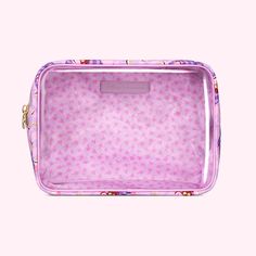 Alice in Wonderland Clear Front Large Pouch | Customizable Large Pouch - Stoney Clover Lane Pink Portable Organizer For Personal Use, Pink Rectangular Pouch For Storage, Pink Zipper Pouch Case For Everyday Use, Everyday Rectangular Bags With Protective Case, Rectangular Bags With Protective Case For Everyday, Pink Travel Organizer With Zipper Pouch, Pink Travel Organizers With Zipper Pouch, Pink Zipper Pouch Organizer For Storage, Pink Organizer With Zipper Pouch For Storage