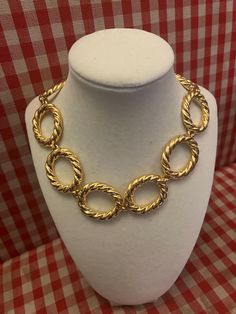 Monet Signed designer Gold Oval links with adjustable chain 14-17 inches Vintage Monet, Choker Necklaces, Adjustable Necklace, Gold Design, Necklace Etsy, Choker, Choker Necklace, Beauty Book, Gold Tones