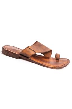 Washed Leather Slide - Free People sandals | ROOLEE Free People Sandals, Simple Leather, Saddle Brown, Leather Slides, Brown Shoe, Nice Leather, Artisan Craft, Vintage Aesthetic, Stacked Heel