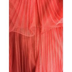 Vibrant coral colors with a ruffle at top and layered pleats at the skirt. Off-the-shoulder necklineShort sleevesRuffled around neckline and bodice. Pleated, layered skirt, concealed back zip and hook closureLined. Polyester.Dry clean. Formal Orange Ruffled Dresses, Formal Orange Dresses With Ruffles, Formal Orange Dress With Ruffles, Orange Ruffled Evening Dress, Party Dress With Pleated Waist And Tiered Skirt, Tiered Skirt Dress With Pleated Waist For Party, Sleeveless Ruffled Pleated Evening Dress, Sleeveless Ruffled Pleated Dress For Spring, Cocktail Pleated Dress With Ruffles