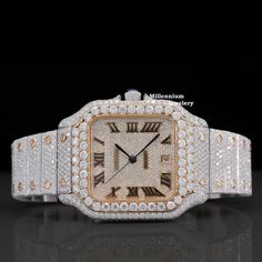 Step into elegance with Millennium Jewelry's Elegant Roman Number Moissanite Diamond Iced Out Automatic Watch! 💎 This stunning timepiece features sparkling Moissanite diamonds and bold Roman numeral detailing, bringing together classic design with modern luxury. ✨ With an automatic movement and fully iced-out finish, this watch is the ultimate accessory for those who appreciate both sophistication and hip-hop flair. 🏆 Perfect for making a statement at any event! #IcedOutWatch #MoissaniteDiamonds #LuxuryWatches #RomanNumerals #HipHopStyle #MillenniumJewelry Moissanite Watch, Ap Watch, Iced Out Watch, Men Wrist Watch, Hip Hop Watches, Wrist Watch For Men, Watch Diamond, Watch Womens, Hip Hop Chains