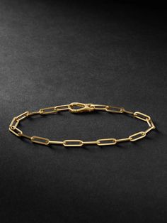 Mateo's chain-link bracelet is one of the designer's own personal favourites. It's cast from gold in a sleek, understated profile that ensures you'll get plenty of use from it. Soft Tailoring, Mens Gold Bracelets, Fine Jewelry Bracelets, Chain Link Bracelet, Link Bracelets, Chain Link, Latest Fashion, Gold Chains, Bracelets For Men