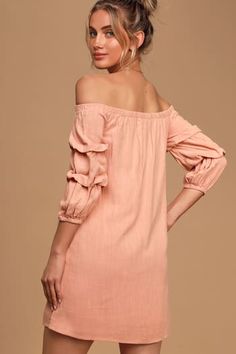 Dresses for Women | Best Women's Dresses Online Lavender Aura, Pretty Midi Dresses, White Off Shoulder Dress, Mini Dress Cute, Stage Clothes, All Things Pink, Blush Dress, Puff Sleeve Mini Dress, Full Dress