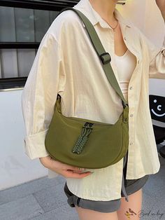 BirdinBag - Stylish Multi-purpose Shoulder & Crossbody Bag Khaki Shoulder Bag, Khaki Mobile Phone Pouch Bag, Functional Khaki Shoulder Bag, Green Backpack Shoulder Bag For Errands, Green Satchel Shoulder Bag With Single Strap, Khaki Handheld Shoulder Bag For Daily Use, Green Backpack For Errands, Khaki Crossbody Shoulder Bag For On-the-go, Versatile Khaki Shoulder Bag For On-the-go