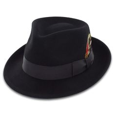 Belfry Gangster - Crushable Soft Wool Fedora - $49.00 | Hatsinthebelfry.com Classic Felt Hat For Travel And Fall, Classic Felt Hat For Travel In Fall, Short Brim Fedora For Fall Travel, Fall Travel Fedora With Short Brim, Classic Wool Hat Bands For Travel, Fitted Fur Felt Fedora For Fall, Wool Fedora With Short Brim For Fall, Fall Wool Fedora With Short Brim, Fall Wool Top Hat With Short Brim