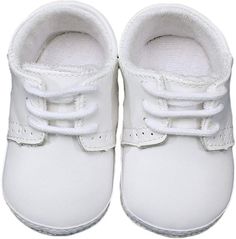 Little Things Mean a Lot Leather Crib Shoe White Leather Lace-up Shoes With Textured Sole, Classic White Lace-up Leather Shoes, White Lace-up Leather Shoes With Textured Sole, White Leather Shoes With Textured Sole And Lace-up, White Lace-up Leather Shoes, White Lace-up Shoes With Brogue Detailing, White Lace-up Leather Shoes With Stitched Sole, White Leather Lace-up Shoes With Brogue Detailing, White Lace-up Shoes With Stitched Sole