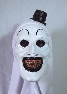 Hello, we have for you Terrifier Latex Mask. Handmade from Sculpture to the final result. To use in fun times with your Friends, such as Parties, Halloween, Christmas, Comic Conventions or just as a fan to Collect. Read carefully before buying: The Masks is only adult size 63 cm. Approximate inner diameter. We use the best Materials, painted with Airbrush and details with brush. Every single piece, the color of the skin can change. They have holes to see and breathe well. The price includes mask Art The Clown Terrifier Costume, Novelty Masks And Prosthetics For Halloween, Novelty Masks And Prosthetics For Halloween Costume, Novelty Halloween Masks And Prosthetics For Costume Party, Novelty Halloween Costume Masks And Prosthetics, White Horror Costume Accessories For Halloween, Horror Halloween Costume Accessories, White Horror Halloween Costume Accessories, White Costume Accessories For Halloween