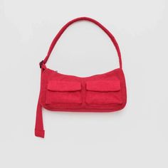 Baggu Small Crescent Bag, Red Nylon Bag With Pockets, Baggu 3d Zip Set, Red Nylon Bag With Zipper Pocket, Baggu Mini Nylon Shoulder Bag, Diy Bag Designs, Flap Pocket, Diy Bag, Bags Handbags