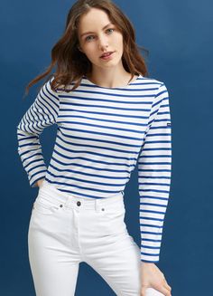 Breton Stripe Shirt | MINQUIERS MODERNE | Saint James® Official Site – Saint James USA Breton Stripe Shirt, Sailor Shirt, French Women Style, Saint James, Preppy Outfit, Stripe Shirt, Men Fits, Boyfriend Fit, Preppy Outfits