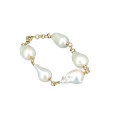 Freshwater Baroque Pearl Bracelet Formal Baroque Pearl Drop Bracelet, Elegant Baroque Pearl Bracelet Jewelry, Luxury Baroque Pearl Jewelry With Oyster Bracelet, White Baroque Pearl Bracelets For Formal Occasions, Luxury White Baroque Pearl Bracelets, Formal White Baroque Pearl Bracelets, Luxury Baroque Pearl Bracelet For Formal Occasions, Classic Baroque Pearl Bracelets With Oyster Clasp, Classic Baroque Pearl Bracelets With Oyster Detail