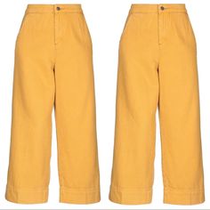 Scout Jeans Mid To Heavyweight Denim Colored Wash:Ocher, Sand, Desert,Fall,Autumn High Waisted Ultra High Rise Front Closure Snap-Buttons And Zip Fly Multi Pocket 100% Cotton Ankle Length Nwt Waist 17.25” Rise 14” Inseam 24.5” Leg 11.25” Length 38” Casual Yellow Straight Leg Jeans, Yellow Five-pocket Pants For Spring, Spring Yellow Pants With Five Pockets, Yellow Straight Leg Bottoms With Pockets, Casual Yellow Pants With Five Pockets, High Waist Yellow Cotton Jeans, Yellow High Waist Cotton Jeans, Relaxed Fit Yellow Cotton Jeans, Yellow Relaxed Fit Cotton Jeans