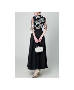 Get 10% off now! Buy modest black maxi party dress with flowers half sleeves at cheap price online. Free stable shipping and pro custom service since 2009. Black Maxi Length Evening Dress For Summer, Black Maxi Evening Dress For Summer, Black Maxi Length Summer Evening Dress, Black Maxi Dress For Party Season, Spring Evening Floor-length Maxi Dress, Formal Short Sleeve Maxi Dress For Party Season, Black 3/4 Sleeve Dress For Wedding, Black Half-sleeve Maxi Dress For Summer, Black Short Sleeve Dress For Prom Season