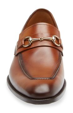 A sophisticated loafer crafted from flexible leather is elevated with a segmented bit made of high-polish metal. Cushioned footbed Leather upper and lining/rubber and leather sole Made in Spain Mezlan Shoes, Bit Loafers, Penny Loafers, Leather Loafers, Loafer Shoes, Loafers Men, Cognac, Leather Upper, Spain