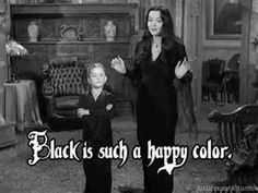 black is such a happy color with an image of a woman and child in the background