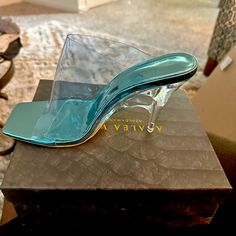 Clear Slipper With Clear Wedge Hill. Cinderella Glass Slipper, Clear Wedges, Glass Slippers, High Wedges, Glass Slipper, Pretty Shoes, Stylish Shoes, Women's Shoes Sandals, Eye Candy