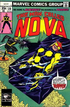 an old comic book cover for the man called nova