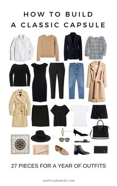 Minimalist Moda, Minimalist Capsule Wardrobe, Clothes And Shoes, Capsule Outfits, Fashion Capsule, Classic Wardrobe, Of Outfits