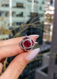 Red Asscher Cut Diamond Jewelry, Asscher Cut Ruby And Diamond Ring, Red Diamond Ring With Asscher Cut, Red Diamond Ring In Asscher Cut, Luxury Red Cushion Cut Ruby Ring, Gia Certified Red Ruby Promise Ring, Red Radiant Cut Diamond Jewelry, Red Diamond Radiant Cut Jewelry, Luxury Radiant Cut Red Ring