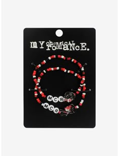 My Chemical Romance Three Cheers Best Friend Beaded Necklace Set My Chemical Romance Three Cheers, Three Cheers For Sweet Revenge, Romance Gifts, Best Friend Bracelets, I Love Mcr, Sweet Revenge, Kandi Bracelets, Friend Bracelets, Friend Necklaces