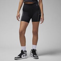 Sprint into spring, then keeping going through the whole season in these tight-fitting shorts. Designed to hit right at the belly button and stay up through your hardest workouts, they're made with sweat-wicking tech to keep you dry. Sporty Bottoms With Built-in Shorts And Athletic Fit, Black Bottoms With Built-in Shorts For Running, Sporty High-waisted Activewear Shorts With Built-in Shorts, Sweat Resistant Athleisure Bottoms For Streetwear, Black Compression Bottoms For Athleisure, Athletic Fit Moisture-wicking Sportswear Shorts, Moisture-wicking Athletic Fit Sportswear Shorts, Breathable Black Running Shorts, Black Go-dry Athleisure Bottoms