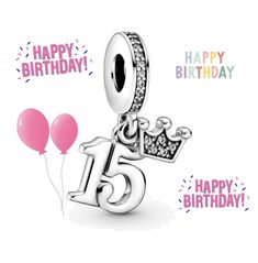 Birthday charms Genuine 925 sterling silver  15th birthday gift, comes with velvet gift pouch. Gift wrapping is also available at checkout for that extra special touch  Create your own unique charm bracelet with the array of charms available in my shop  All our charms are compatible with pandora charm bracelet, can also be used as necklace pendants  As always thanks for viewing  Sent via royal mail Elegant Silver Charm Bracelet For Birthday, Elegant Silver Charms For Birthday, Silver Charm Bracelet As Birthday Gift, Elegant Sterling Silver Charms For Birthday, Sterling Silver White Charm Bracelet For Birthday, White Charm Bracelet For Birthday, Silver Birthday Jewelry, Silver Jewelry For Birthday, Elegant Charm Bracelet For Birthday With Charms