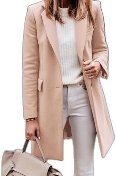 Elegant Winter Outerwear With Stretch, Chic Stretch Winter Blazer, Feminine Tailored Fall Blazer, Tailored Feminine Fall Blazer, Tailored Feminine Blazer For Fall, Feminine Fall Office Blazer, Chic Beige Stretch Outerwear, Chic Stretch Beige Outerwear, Feminine Long Sleeve Winter Blazer