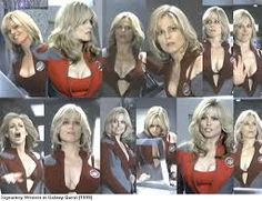 several pictures of women in red and grey outfits