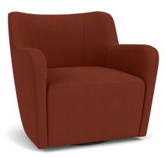 a brown chair with an armrest and foot rest