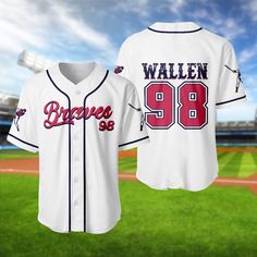 Braves 98 Baseball Jersey Morgan Wallen Shirt Country Music Tee 98 Braves Morgan Wallen Jersey, 98 Braves Morgan Wallen Shirt, Morgan Wallen Clothes, Morgan Wallen Jersey, 98 Braves Morgan Wallen, Wallen Outfit, Morgan Wallen Shirts, 98 Braves, Morgan Wallen Concert Outfit