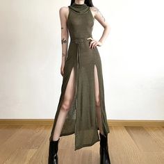 Cyber Gothic Dress Gothic Mode, Techwear Fashion, Nature Dress, Y2k Dresses, Fashion Trends Winter, Hooded Dress, Gothic Dress, Summer Fashion Trends, Women Long Dresses