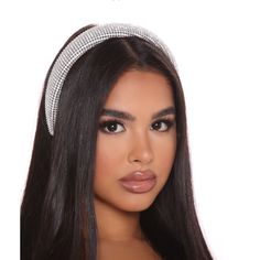 Brand New/ Never Worn Silver Rhinestone Headband Silver Rhinestone Headband, Sneaker Ball, Silver Headband, Rhinestone Headband, Side Part, Winter Hairstyles, Black Rhinestone, Silver Rhinestone, Fashion Nova