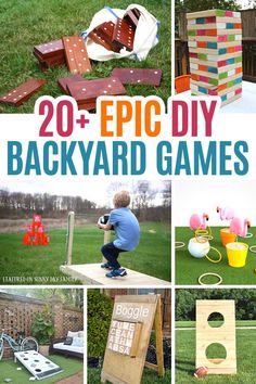 20 epic diy backyard games for kids to play in the yard or back yard