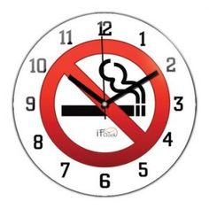 No Smoking Wall Clock, Clock, Quick Saves