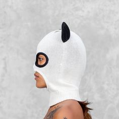 Surreal, silly, and certainly singular, our better balaclava is designed to jumpstart your adventure times. Our Panda Ski Mask is the perfect accessory. Also perfect to wear year round to Halloween parties, Burning Man, birthday parties, snowboarding, or any celebration/festival you have planned! FEATURES Hand knit 100% white and black cottonOne size fits all Hand wash, hang to dry Open eyes and mouth for comfort Panda Mask, Ski Mask, Costume Mask, Easy Halloween Costumes, Adult Halloween Costumes, Burning Man, Ski And Snowboard, Halloween Party, Skiing