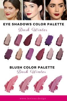 Deep Winter Palette Outfits Plus Size, Burnished Sultry Winter, Deep Winter Make Up Color Palettes, Deep Winter Eye Makeup, Blush For Deep Winter, Deep Winter Romantic Style, Dark Winter Eyeshadow Palette, Winter Color Makeup, Deep Winter Palette Outfits Aesthetic