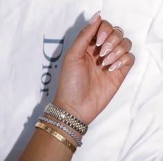 Teaira Walker, Rich Auntie, Classy Acrylic Nails, Almond Acrylic Nails, Bling Acrylic Nails, Short Acrylic Nails Designs, Neutral Nails, Girls Nails, Classy Nails