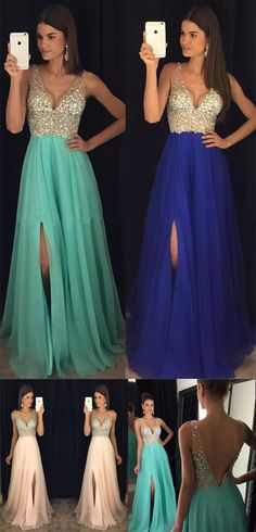 Prom Dresses,Gowns Prom,Beaded V Neck Prom Dresses,Open Back Chiffon Prom Gowns,Evening Gowns With Left Slit,M7 Chiffon Prom Dresses, Prom Girl Dresses, V Neck Prom Dresses, Purple Prom Dress, Prom Dresses Gowns, Womens Prom Dresses, Prom Dresses For Teens, Gowns Prom