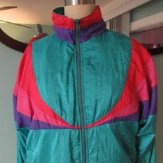 Vintage 90s 80s Wind Breaker Jacket In Mint Condition Working Zipper Rock Creek Casuals Size Medium But Will Also Fit Small Medium Will Send Same Or Next Day I Have Another Similar Listing Retro Party Costume Windbreaker Jacket Coat Fall Autumn Halloween Pull Over Free Bundle Trade Sell Sale Offer Freebies Ilgwu Nwot Blue Pink Purple Yellow Green Teal Rainbow Fashion One Of A Kind Weird 1980 1990 Color Block Track Suit Jumpsuit 90s Color Block, Colorblock Jacket, 80s Jacket, Suit Jumpsuit, Rock Creek, Coats Vintage, Rainbow Fashion, Color Block Jacket, Blue Pink Purple