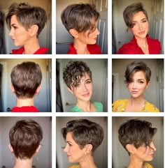 Stylish Short Hair, Hairstyle Tutorials, Short Curly Haircuts, Trendy Hairstyle, Haircut For Thick Hair, Short Hair Haircuts, Blonde Pixie